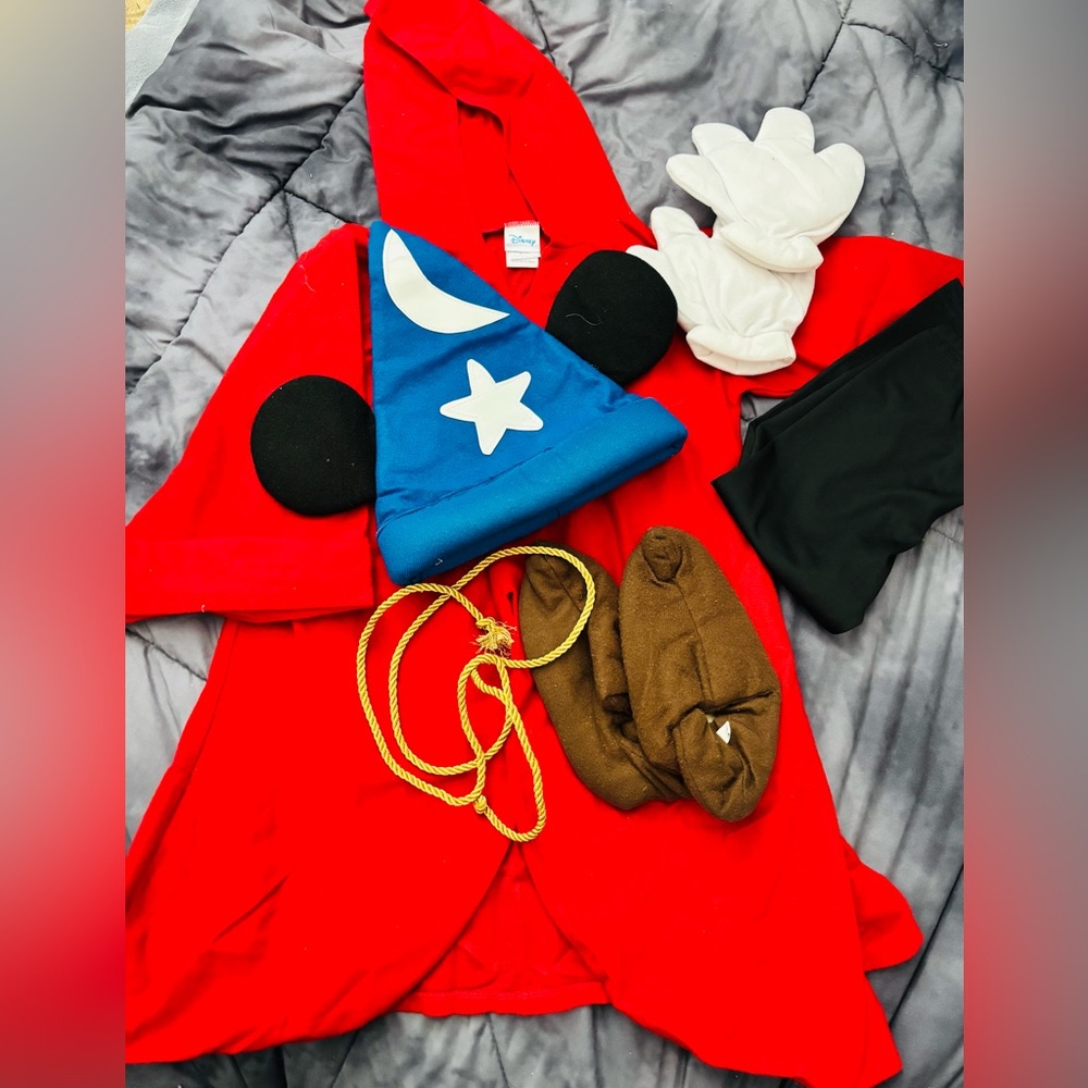 Disney Red and Blue Mickey Mouse Magician Costume for Kids